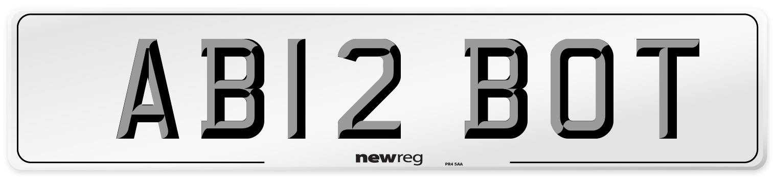 AB12 BOT Number Plate from New Reg